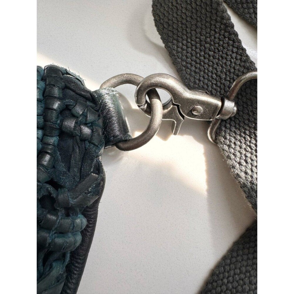 Latico Annie Belt Bag Leather Teal Woven Bag also wear as Sling Bag, Crossbody - Picture 10 of 13